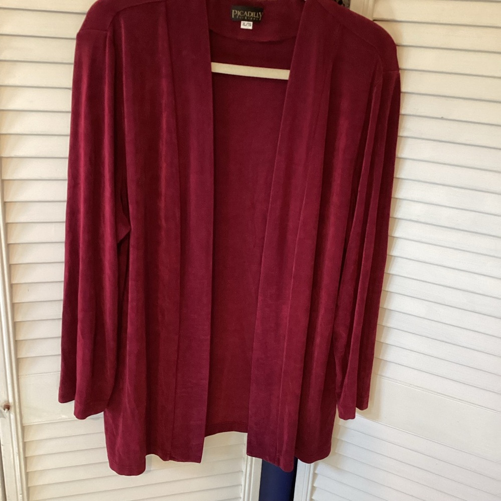 Vintage Piccadilly ladies fashion open cardigan, size XL
